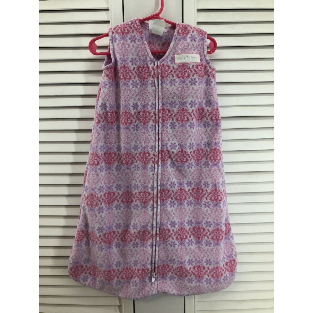 Halo Size 0-6M Fleece Sleep Sack Pink & Purple Print